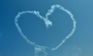 Bengaluru: A heart formed by an aircraft during the Aero India-2015 Air Show, at Yelahanka Air-force Station, in Bengaluru on Feb 20, 2015. (Photo: IANS)