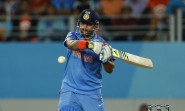Auckland: Indian batsman Suresh Raina in action during an ICC World Cup 2015 match between India and Zimbabwe at the Eden Park in Auckland, New Zealand on March 14, 2015. (Photo: IANS)