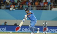 Auckland: Indian captain MS Dhoni in action during an ICC World Cup 2015 match between India and Zimbabwe at the Eden Park in Auckland, New Zealand on March 14, 2015. (Photo: IANS)