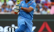 Indian cricketer Suresh Raina in action during the ICC World Cup - 2015 quarter final match between India and Bangladesh at Melbourne Cricket Ground in Australia on March 19, 2015. (Photo: IANS)