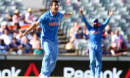 Perth: Indian bowler Mohit Sharma celebrates fall of a wicket during an ICC World Cup 2015 match between India and UAE at Western Australia Cricket Association Ground, Perth, Australia on Feb 28, 2015. (Photo: IANS)