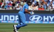 Indian cricketer Rohit Sharma in action during the ICC World Cup - 2015 quarter final match between India and Bangladesh at Melbourne Cricket Ground in Australia on March 19, 2015. (Photo: IANS)