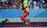 Auckland: Zimbabwean cricketer Regis Chakabva in action during an ICC World Cup 2015 match between India and Zimbabwe at the Eden Park in Auckland, New Zealand on March 14, 2015. (Photo: IANS)