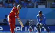 Zimbabwean batsman Sean Williams in action during an ICC World Cup 2015 match between India and Zimbabwe at the Eden Park in Auckland, New Zealand on March 14, 2015. (Photo: IANS)