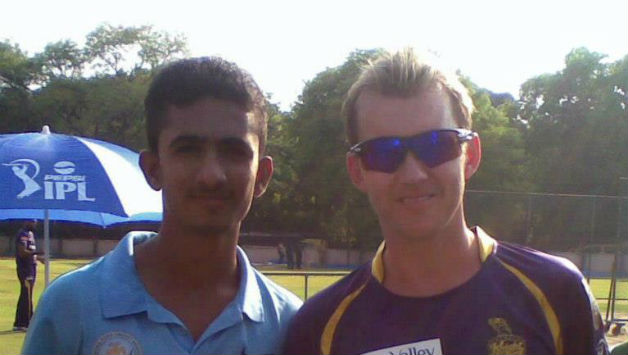 KC Cariappa with Brett Lee
