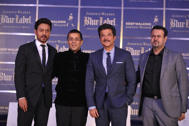 Actor Irrfan Khan, author Chetan Bhagat and Anil Kapoor during a panel discussion on Hollywood film The Gentleman's Wager in Mumbai. (Image source: IANS)