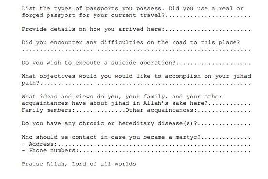 The Al Qaeda application (Image courtesy: wsj.com)