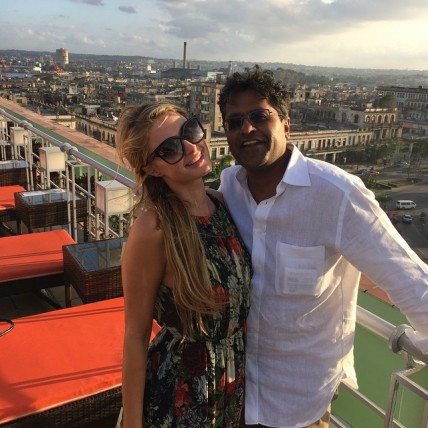 Checking out the city view from the rooftop of the #Saratoga #hotel in #HAVANA #cuba @parishilton (Image courtesy: instagarm.com)