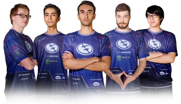 Team Evil Geniuses. Sumail and Saahil (2nd & 3rd from left respectively) (Image courtesy: liquid.net)