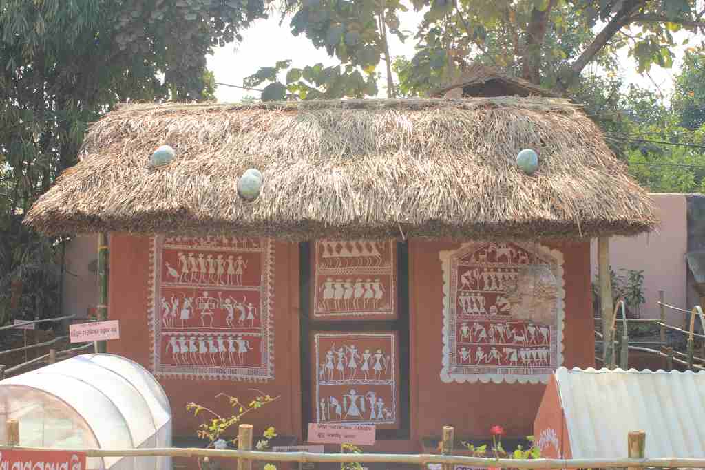 Iditaal Paintings on a tribal hut