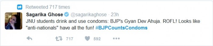 Sagorika Ghose's Tweet. Source: Twitter